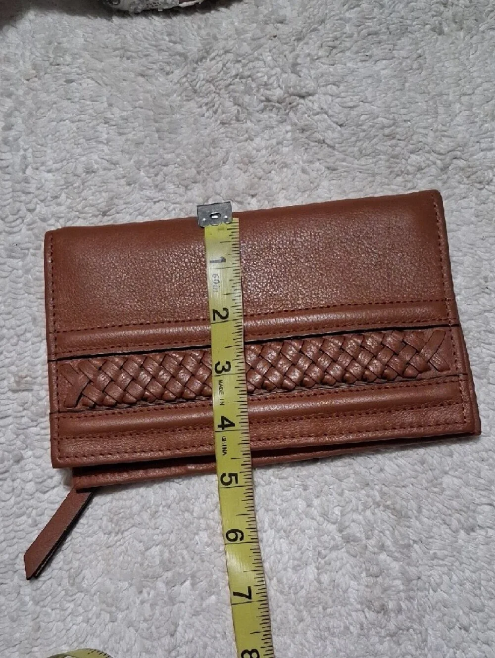 Brighton Santorini Two-Tone Leather Card Wallet in Dark Brown and Cognac